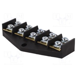 1 pcs x PAWBOL - E.4007P - Terminal block, screw terminal, 16mm2, 76A, ways: 5, terminals: 10