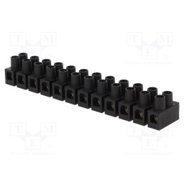1 pcs x SIMET - 22412217 - Terminal block, screw terminal, 6mm2, 400V, 41A, ways: 12, black