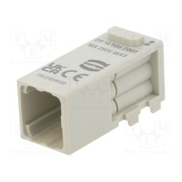 1 pcs x HARTING - 9149062001 - Connector: HDC, module, male, Han-Modular® Domino, PIN: 6