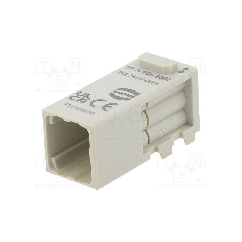 1 pcs x HARTING - 9149062001 - Connector: HDC, module, male, Han-Modular® Domino, PIN: 6