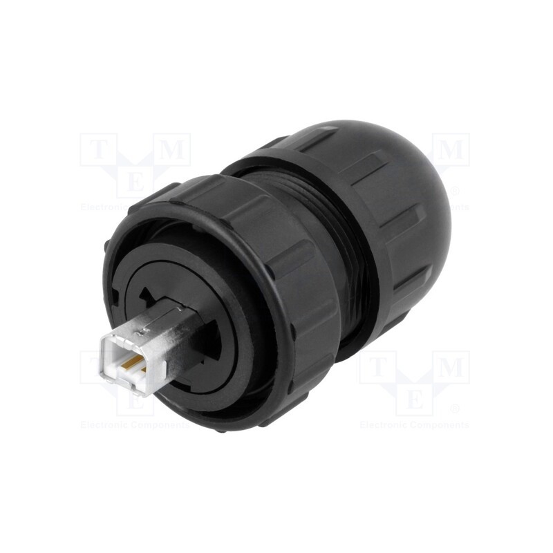 1 pcs x SWITCHCRAFT - DCC-USBBB-150 - Plug, USB B, Data-Con-X, for cable, straight, USB 2.0, IP67,IP68