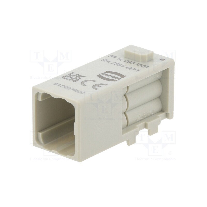 1 pcs x HARTING - 9149061001 - Connector: HDC, module, male, Han-Modular® Domino, PIN: 6