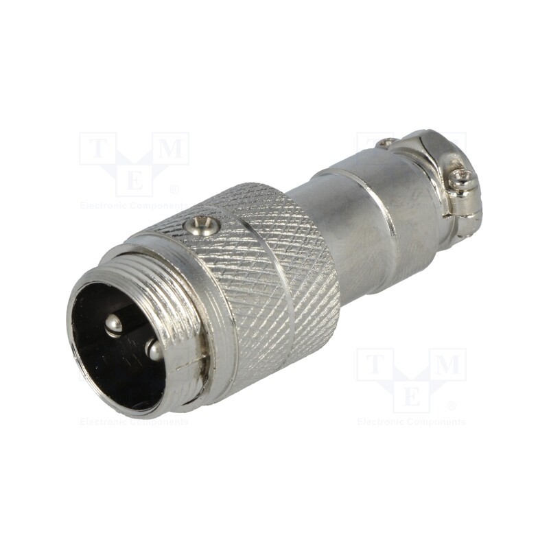 1 pcs x NINIGI - MIC342 - Plug, microphone, male, PIN: 2, for cable, straight