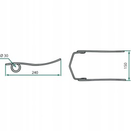 Reel finger for agco dronningborg massey ferg