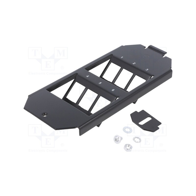 1 pcs x LOGILINK - NK4060 - Mounting adapter, Keystone, black, Number of ports: 6