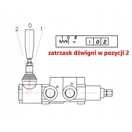 Latch in position 2, one-sided 40l distributor
