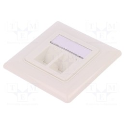 1 pcs x LOGILINK - NK4020 - Socket, case, Keystone, white, plaster embedded,snap fastener