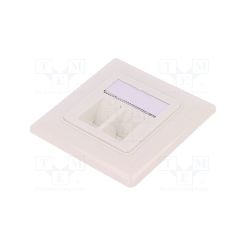 1 pcs x LOGILINK - NK4020 - Socket, case, Keystone, white, plaster embedded,snap fastener