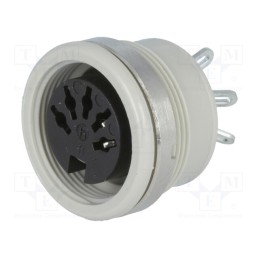 1 pcs x HIRSCHMANN - 930953517 MAB 5100 S GRAU - Socket, DIN, female, PIN: 5, Layout: 180°, soldering