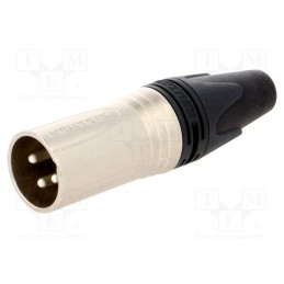 1 pcs x NEUTRIK - NC3MXX-D - Plug, XLR, male, PIN: 3, straight, for cable, soldering, 16A, 14AWG