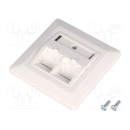 1 pcs x LOGILINK - NK4021 - Socket, case, Keystone, white, plaster embedded,snap fastener