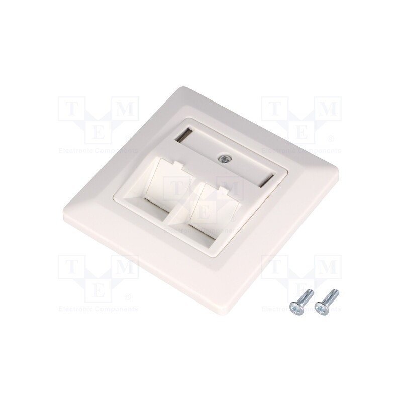 1 pcs x LOGILINK - NK4021 - Socket, case, Keystone, white, plaster embedded,snap fastener