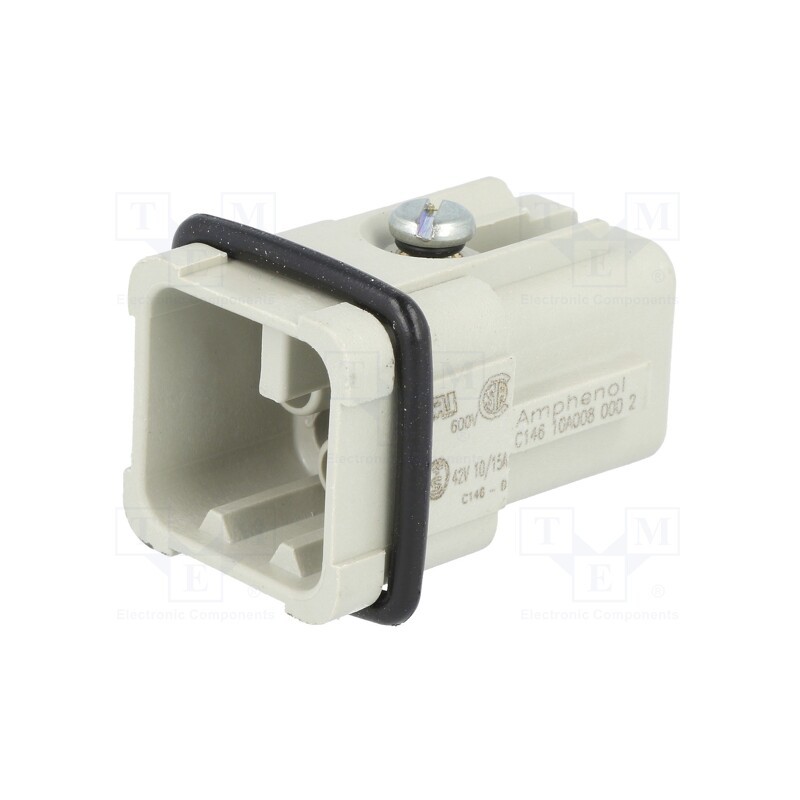 1 pcs x AMPHENOL - C14610A0080002 - Connector: HDC, contact insert, male, C146,heavy|mate D, PIN: 8