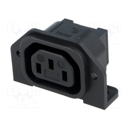 1 pcs x SCHURTER - 6182.0033 - Connector: AC supply, socket, female, 10A, 250VAC, IEC 60320
