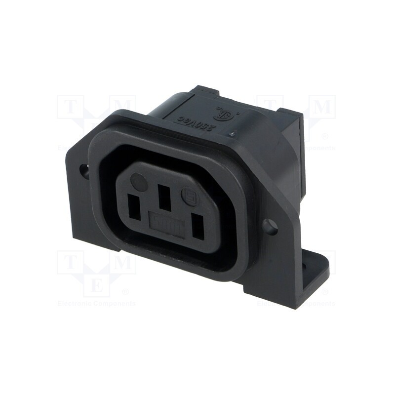 1 pcs x SCHURTER - 6182.0033 - Connector: AC supply, socket, female, 10A, 250VAC, IEC 60320