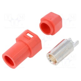 1 pcs x AMASS - AS250F RED - Plug, DC supply, AS250, female, PIN: 1, for cable, soldering, red