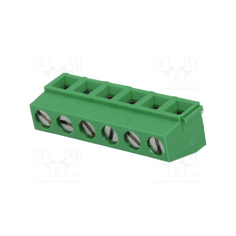 1 pcs x TE Connectivity - 282836-6 - PCB terminal block, angled 90°, 5mm, ways: 6, on PCBs, 0.03÷1.5mm2
