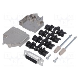 1 pcs x MH CONNECTORS - MHDTZK15-DB15S-K - D-Sub, PIN: 15, plug, female, straight, soldering, for cable