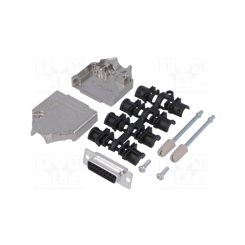 1 pcs x MH CONNECTORS - MHDTZK15-DB15S-K - D-Sub, PIN: 15, plug, female, straight, soldering, for cable