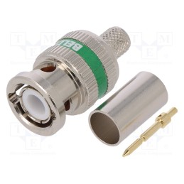 1 pcs x BELDEN - 1694ABHD3 - Plug, BNC, male, 75Ω, RG6, crimped, for cable, gold-plated
