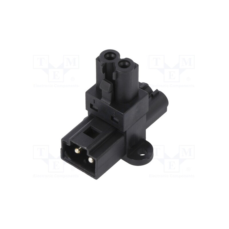 1 pcs x AAG STUCCHI - EPT004 - Transition: T adapter, male,female x2, EPN2, 16A, 250VAC, PIN: 2