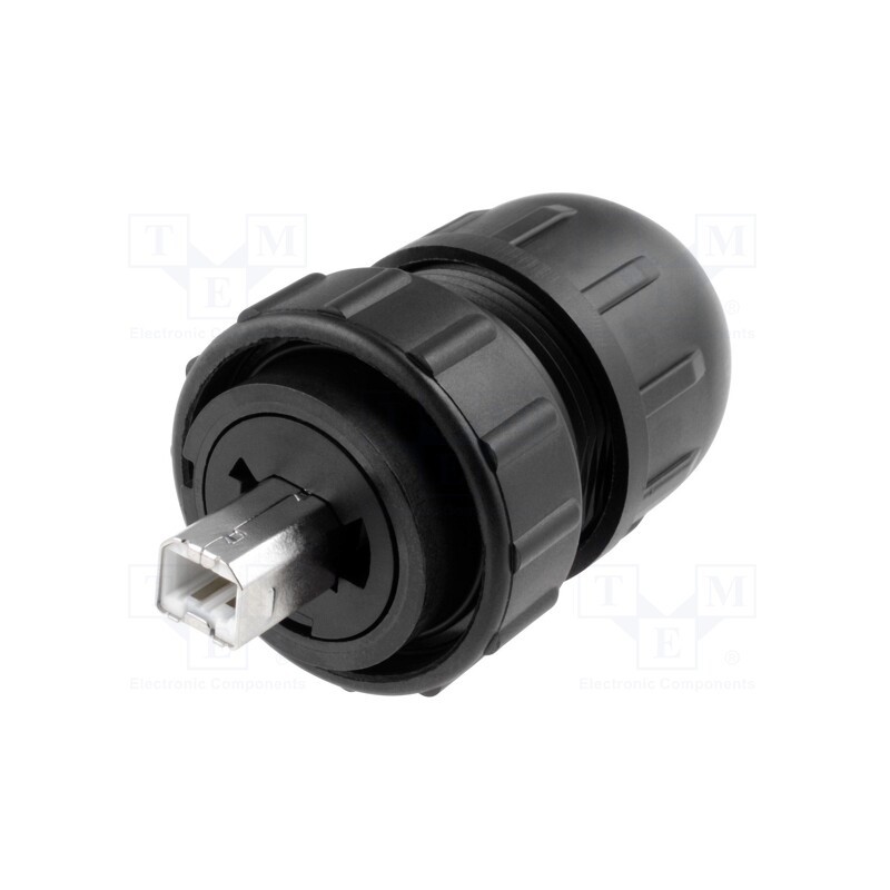 1 pcs x SWITCHCRAFT - DCC-USBBB-310 - Plug, USB B, Data-Con-X, for cable, straight, USB 2.0, IP67,IP68