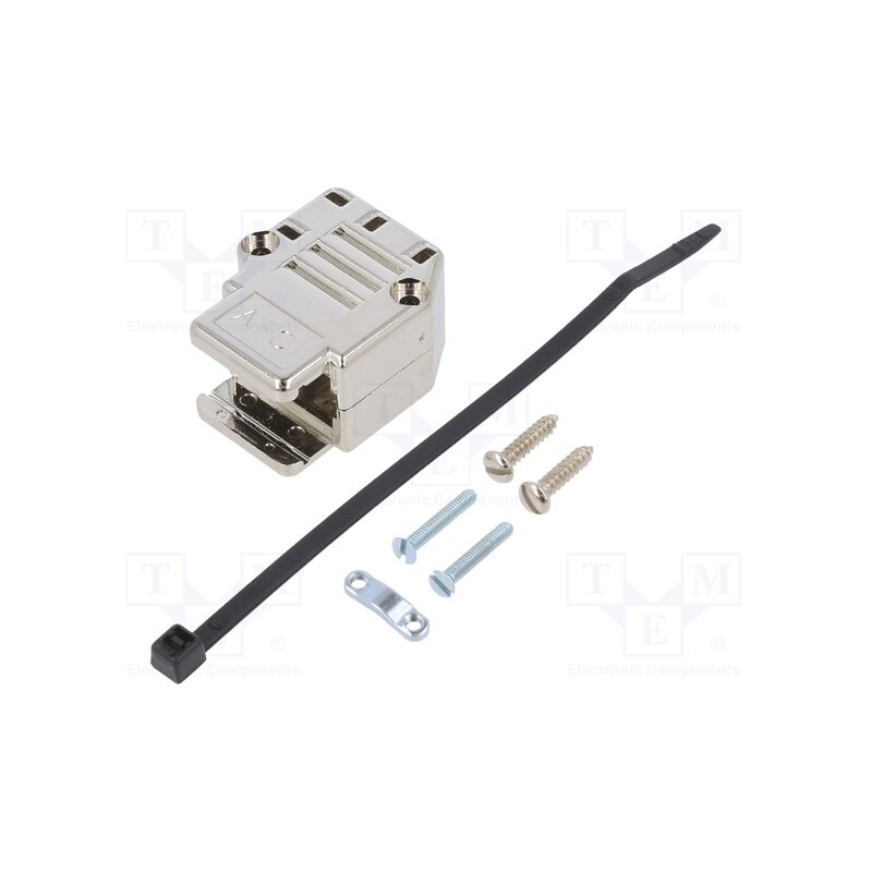 1 pcs x Amphenol Communications Solutions - 863093C09MLF - Angled 90°,straight, Locking: screws, black, Kit: complete shell