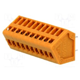 1 pcs x WAGO - 233-410 - PCB terminal block, angled, 2.54mm, ways: 10, on PCBs, 0.08÷0.5mm2