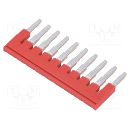 1 pcs x PHOENIX CONTACT - FBS 10-5 3030213 - Comb bridge, ways: 10, red, Width: 5mm, UL94V-0