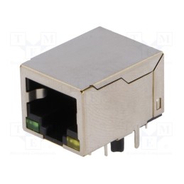 1 pcs x Amphenol Communications Solutions - LMJ30288115CNL - Socket, RJ45, PIN: 8, shielded,with LED, Layout: 8p8c, THT