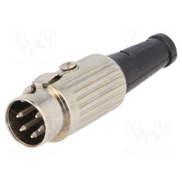 1 pcs x DELTRON - 590-0510 - Plug, DIN, male, PIN: 5, Layout: 240°, straight, for cable, soldering