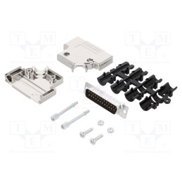 1 pcs x MH CONNECTORS - MHD45PK25-DB25PK - D-Sub, PIN: 25, plug, male, angled 45°, soldering, for cable