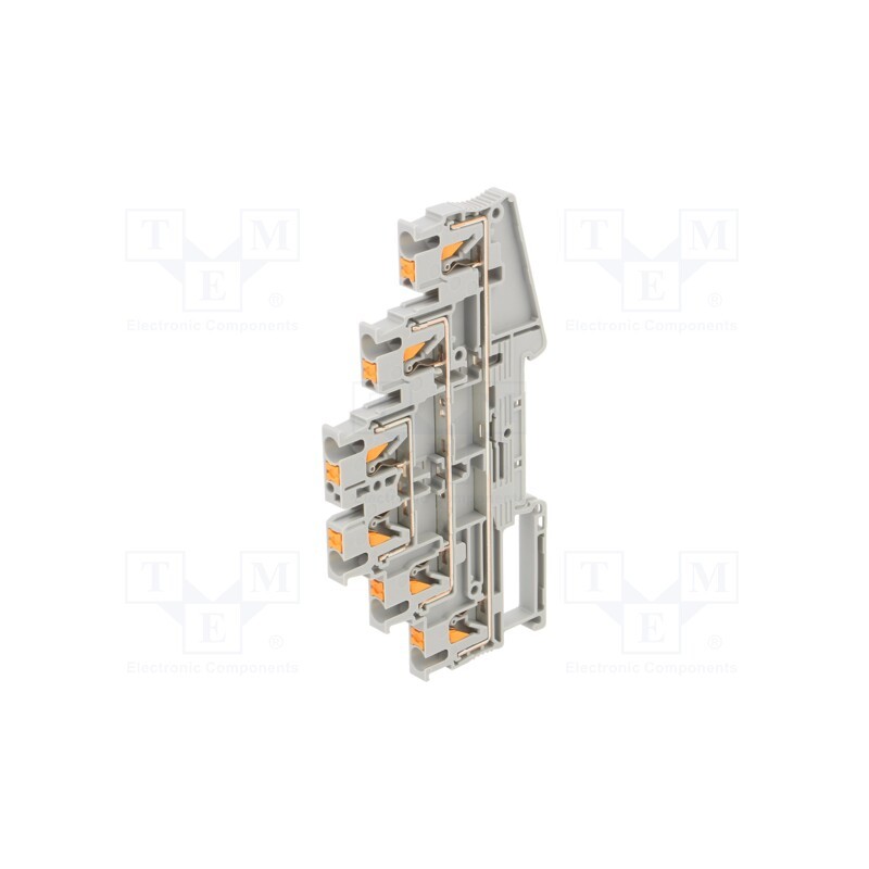 1 pcs x PHOENIX CONTACT - 3210499 - Splice terminal: rail, 0.14÷4mm2, ways: 3, terminals: 6, grey, PT