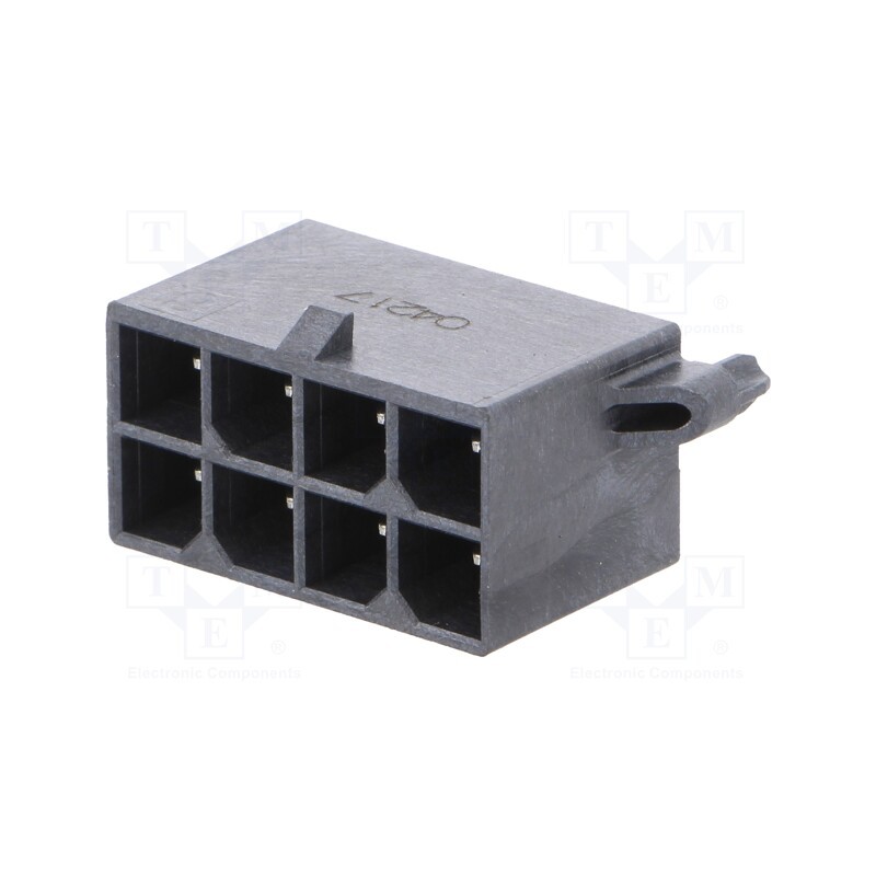 1 pcs x MOLEX - 768290008 - Socket, wire-board, male, Mega-Fit, 5.7mm, PIN: 8, UL94V-0, 23A, THT