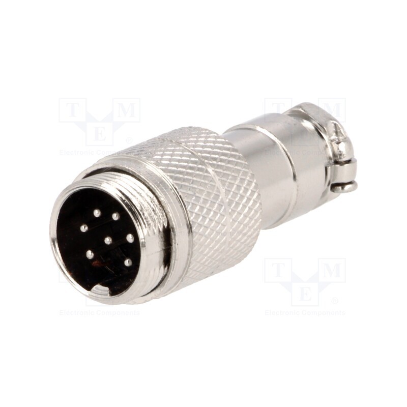 1 pcs x NINIGI - MIC347 - Plug, microphone, male, PIN: 7, for cable, straight