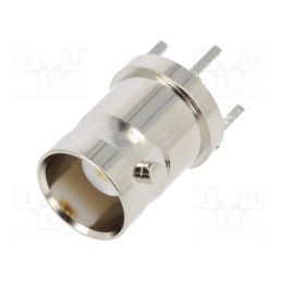 1 pcs x AMPHENOL RF - 112404 - Socket, BNC, female, straight, 50Ω, THT, on PCBs, PTFE, gold-plated