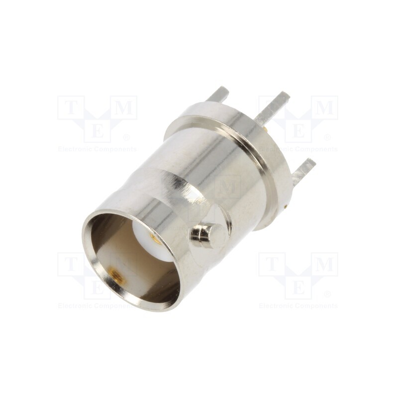 1 pcs x AMPHENOL RF - 112404 - Socket, BNC, female, straight, 50Ω, THT, on PCBs, PTFE, gold-plated