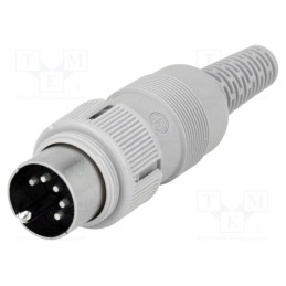 1 pcs x HIRSCHMANN - 930965517 MAS 5100 S - Plug, DIN, male, PIN: 5, Layout: 180°, straight, for cable, soldering