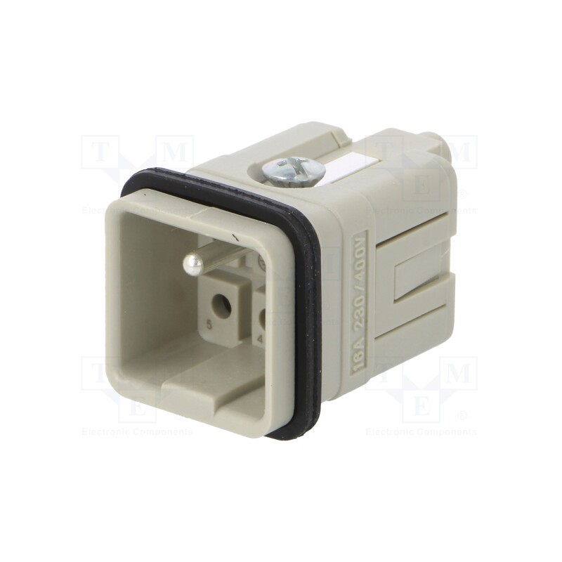 1 pcs x ILME - CQM 05 - Connector: HDC, contact insert, male, CQ, PIN: 6(5+1), 5+PE, 16A
