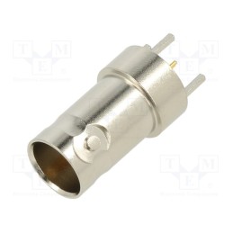1 pcs x AMPHENOL RF - 112515-75 - Socket, BNC, female, straight, 75Ω, THT, on PCBs, PTFE, gold-plated