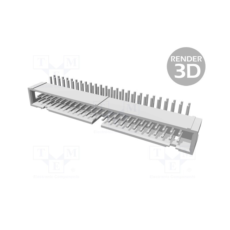 1 pcs x HARTING - 9185506323 - Socket, IDC, male, PIN: 50, angled 90°, THT, 1.27mm, Layout: 2x25