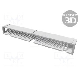 1 pcs x HARTING - 9185506324 - Socket, IDC, male, PIN: 50, straight, THT, 1.27mm, Layout: 2x25