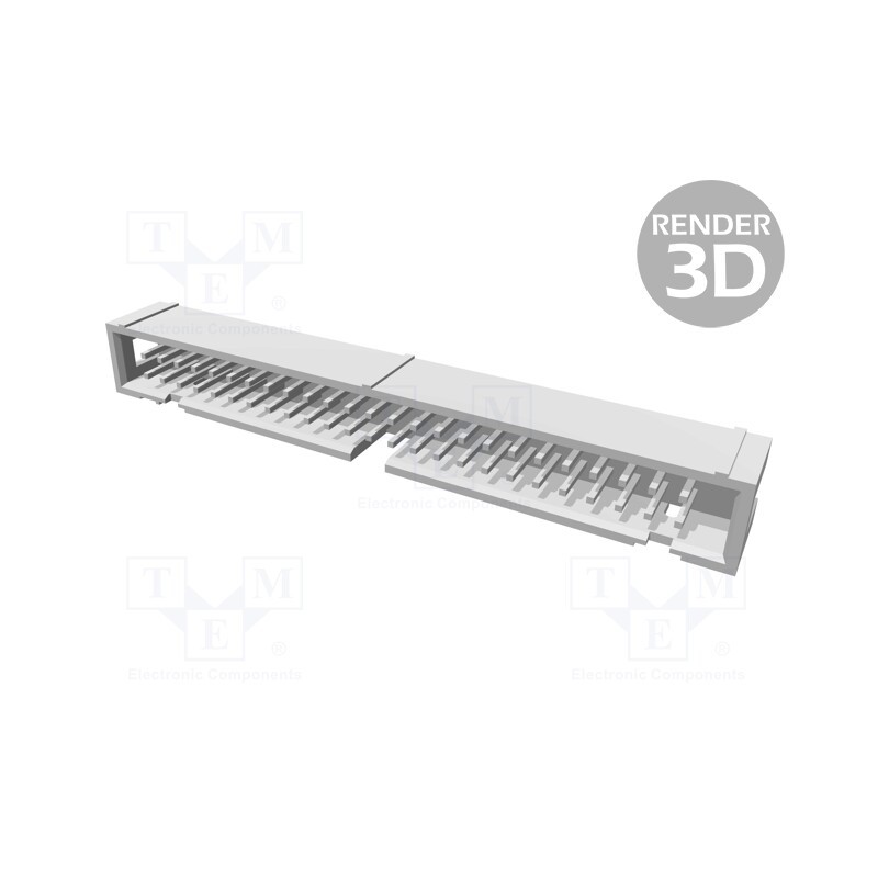 1 pcs x HARTING - 9185506324 - Socket, IDC, male, PIN: 50, straight, THT, 1.27mm, Layout: 2x25