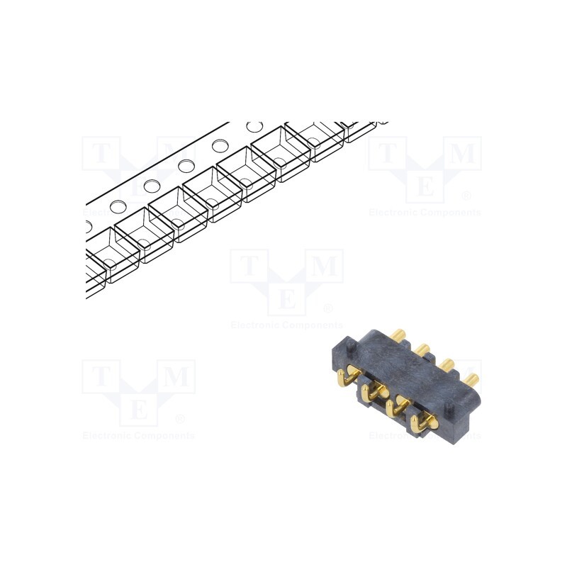 1 pcs x ATTEND - 303B-411806-254-04 - Connector: pogo pin