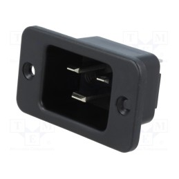 1 pcs x SCHURTER - 6163.0004 - Connector: AC supply, socket, male, 16A, 250VAC, IEC 60320, C20 (I)