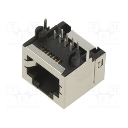 1 pcs x MOLEX - 438600025 - Modjack RA LoPro 50AU Inv w/shield 8/8