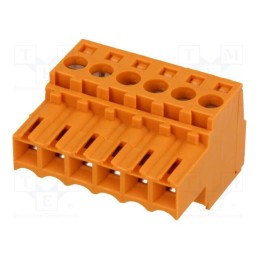 1 pcs x WEIDMu00dcLLER - 1597400000 BL 3.50/06/180 SN OR BX - Pluggable terminal block, 3.5mm, ways: 6, straight, plug, female