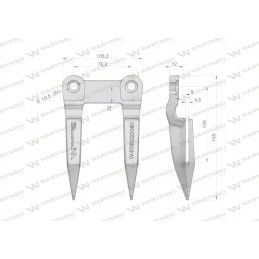 Bison Record 50600 hardened double finger bayonet