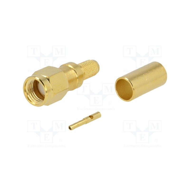 1 pcs x UNICON - 321-203-002 (SMA-50-R/2-RG58/W3.02) - Plug, SMA, reverse,female, straight, 50Ω, RG58, crimped, for cable