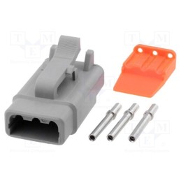 1 pcs x AMPHENOL - ATM06-3S-KIT01 - Connector: wire-wire, ATM, female, plug, for cable, PIN: 3, crimped